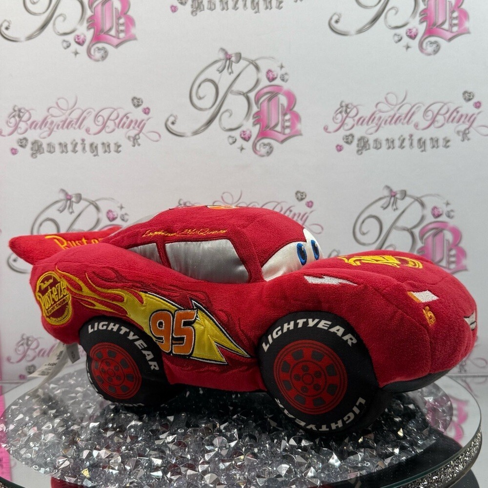Disney cars Red Lightning McQueen Plush Car Toy - Kids Toys plus toy car